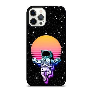 Synthwave Sunset Astronaut Retro Vintage Gift iPhone Case
